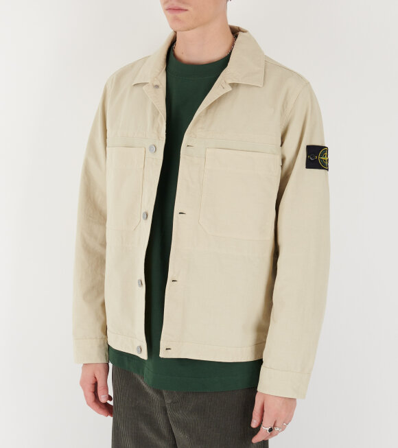 Stone Island - Cotton Ripstop Overshirt Light Beige