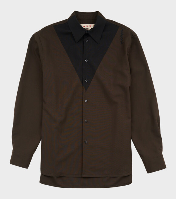 Marni - Two Tone Shirt Brown/Black