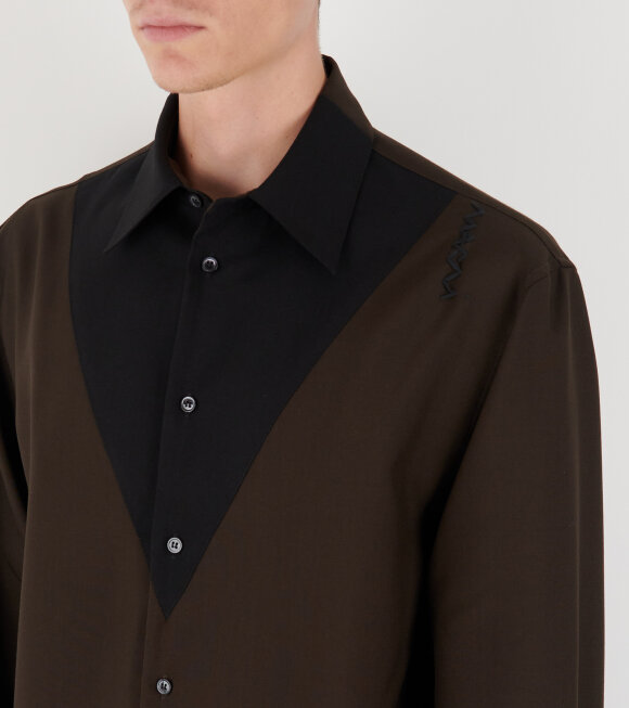 Marni - Two Tone Shirt Brown/Black