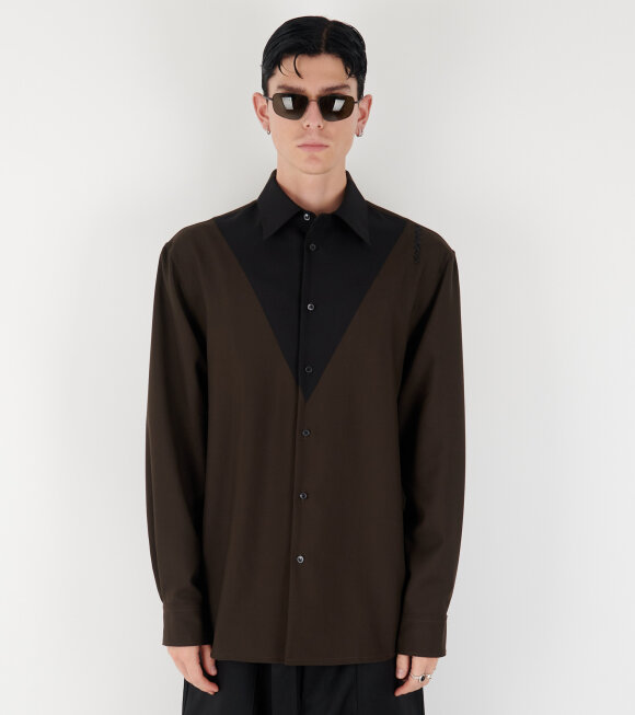 Marni - Two Tone Shirt Brown/Black