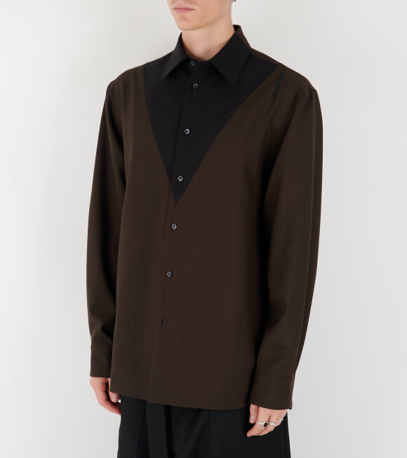 Marni - Two Tone Shirt Brown/Black