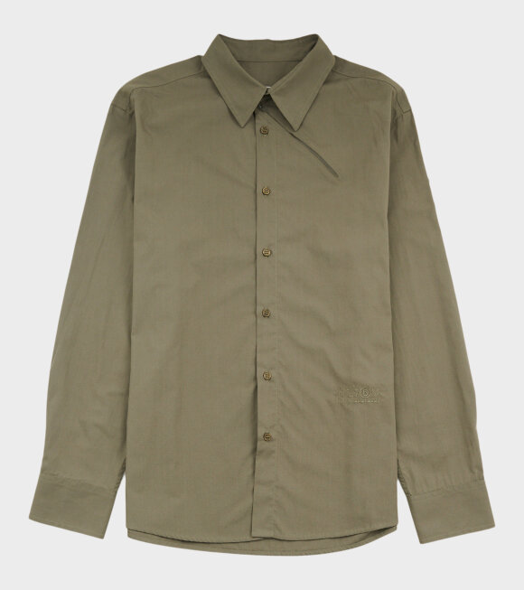 MM6 Maison Margiela - Cotton Zip Shirt Olive Green