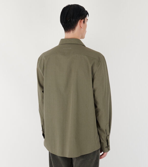 MM6 Maison Margiela - Cotton Zip Shirt Olive Green