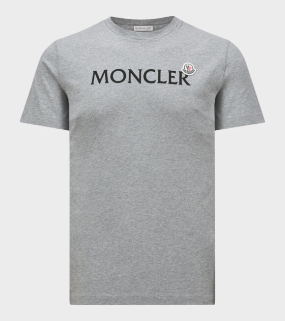 Moncler - Flocked Logo T-shirt Grey