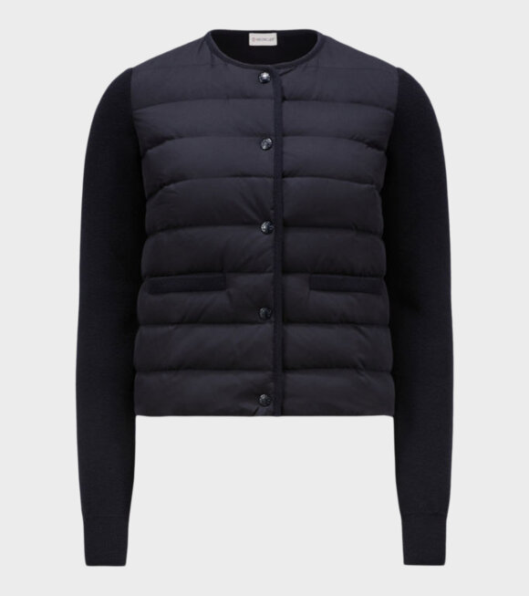 Moncler - Padded Wool Cardigan Tricot Royal Blue