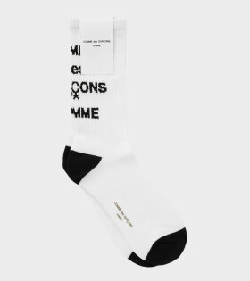 Comme des Garcons Homme - Logo Socks White