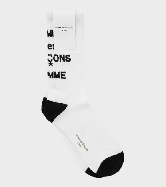 Comme des Garcons Homme - Logo Socks White