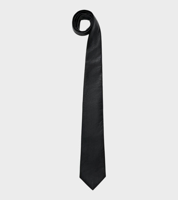 Our Legacy Real Fake Leather Tie Black