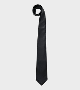 Real Fake Leather Tie Black