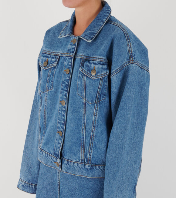 Skall Studio - Inger Denim Jacket Washed Mid Blue