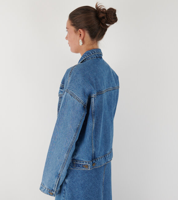 Skall Studio - Inger Denim Jacket Washed Mid Blue