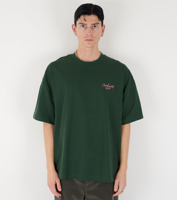 Carhartt WIP - S/S Signature Script Green