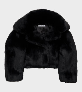 Faux Fur Jacket Black