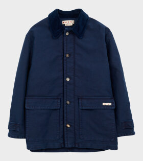 Coat With Corduroy Blue