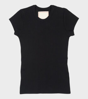 Valeria Rib Tee Black