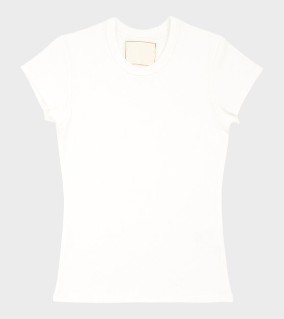 Jeanerica - Valeria Rib Tee Natural White