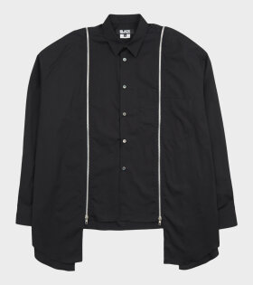 Unisex Zip Shirt Black