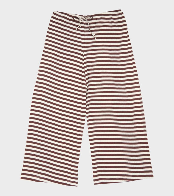 Nørgaard Paa Strøget - Nova Pants Stripes Brown/Ecru 