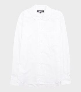 Unisex Round Collar Blouse White