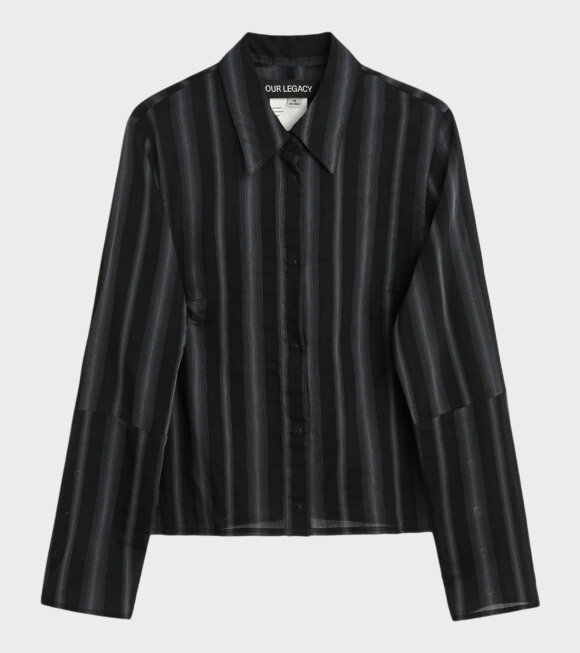 Our Legacy - Auto Shirt Noir Stripe Sheer Cotton Silk