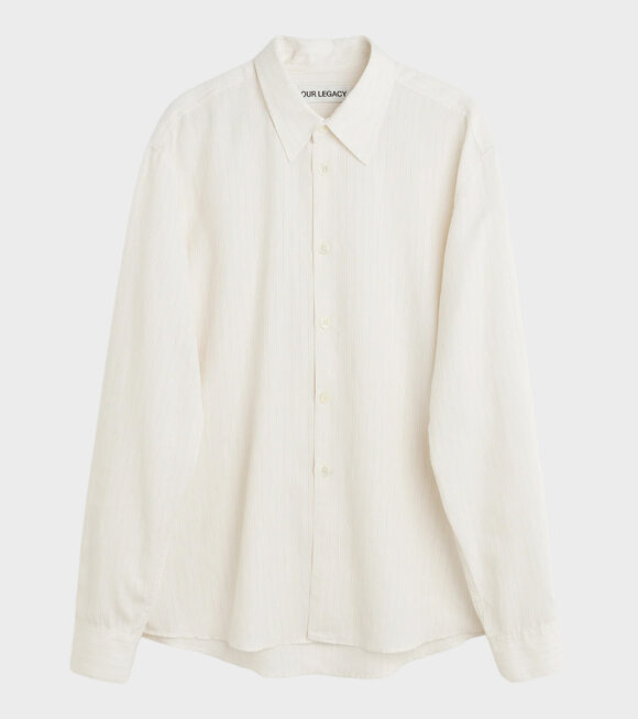 Our Legacy - Beyond Shirt Cream Stripe Ceremony Viscose