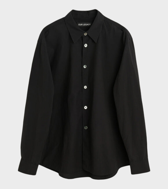 Our Legacy - Beyond Shirt Black Liquid Poplin