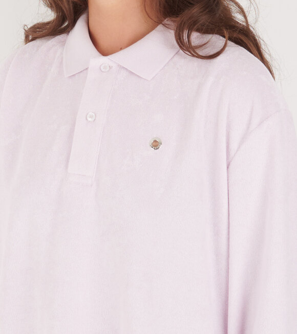 Saks Potts - Terrycloth Rune Polo Shirt Strawberry Milk