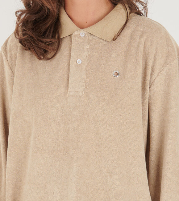 Saks Potts - Terrycloth Rune Polo Shirt Biscuit