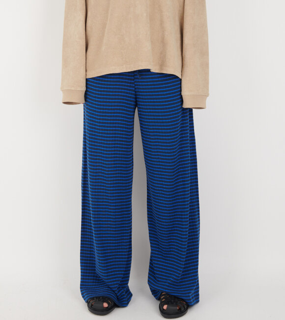 Nørgaard Paa Strøget - Nova Pants Stripes Marine/Blue