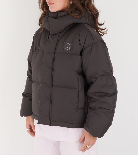 66 North - Dyngja Down Cropped Jacket Licorice