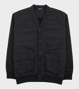 Pocket Nylon Cardigan Black