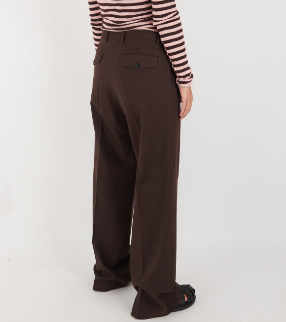 Sunflower - Wide Pleated Trousers Brown