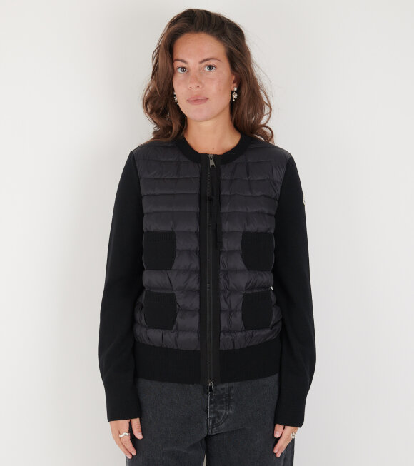 Moncler - Padded Wool Cardigan Tricot Black 