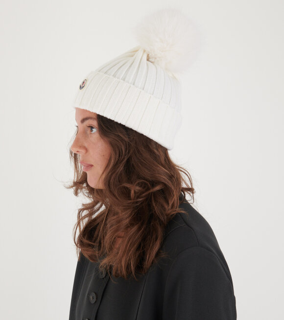 Moncler - Pom Pom Wool Beanie Off-white