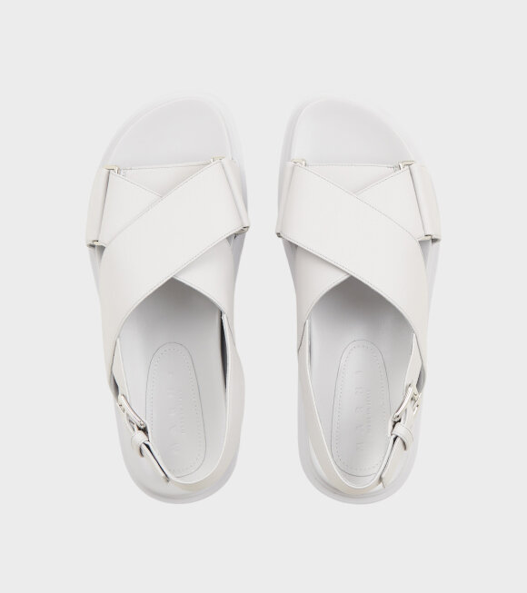 Marni - Fussbett Sandal Light Grey