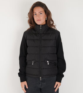 Padded Zip-up Sweatshirt Black