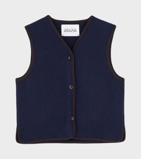 Aiayu - Hilda Wool Vest Navy