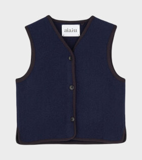 Hilda Wool Vest Navy