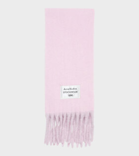 Acne Studios - Fringed Scarf Logo Label Pink/Lilac