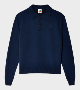 Perennieal Long Sleeve Polo Knit Navy