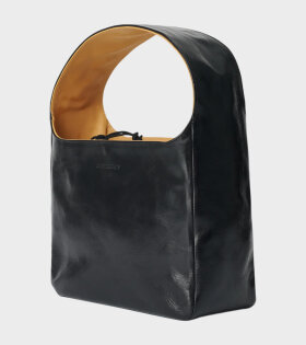 Brick Bag Black Leather