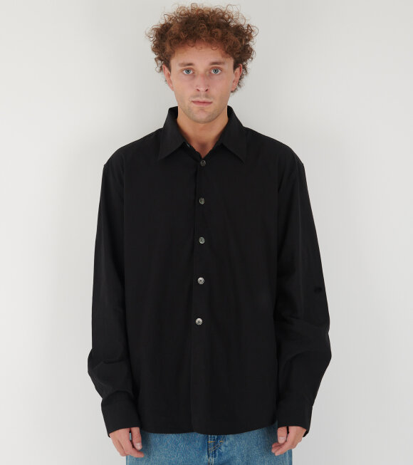 Our Legacy - Beyond Shirt Black Liquid Poplin