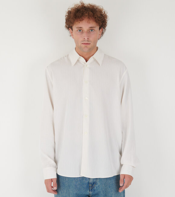 Our Legacy - Beyond Shirt Cream Stripe Ceremony Viscose