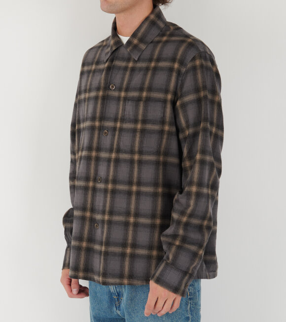 Our Legacy - Heusen Shirt Oyster Check Hairy Flannel