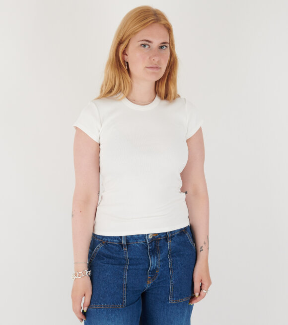 Jeanerica - Valeria Rib Tee Natural White