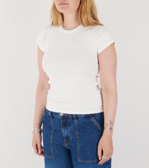 Jeanerica - Valeria Rib Tee Natural White