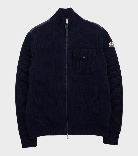 Moncler - Cardigan Tricot Navy