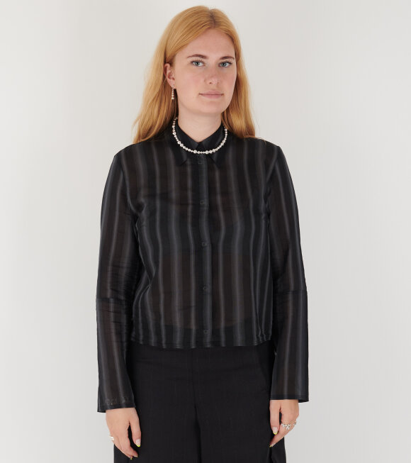 Our Legacy - Auto Shirt Noir Stripe Sheer Cotton Silk