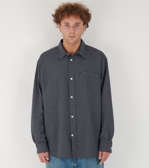 Norse Projects - Mo Check Oversized Shirt Dark Navy