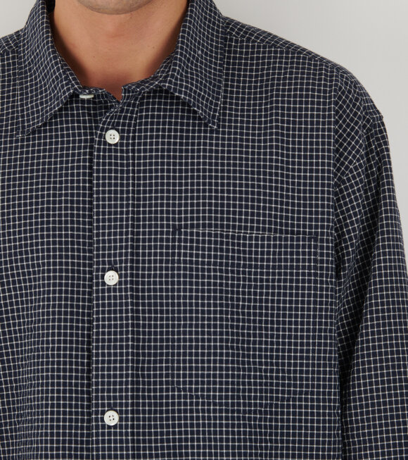 Norse Projects - Mo Check Oversized Shirt Dark Navy